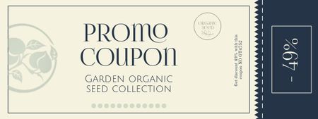 Garden Seeds Sale Offer Couponデザインテンプレート