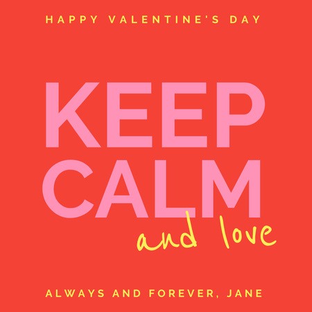 Valentine's Day Holiday Greeting Instagram Design Template