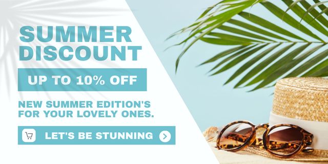 Designvorlage Summer Accessories Sale Ad für Twitter