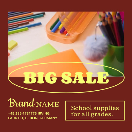 Platilla de diseño Promising Back to School Stationery Offer Animated Post