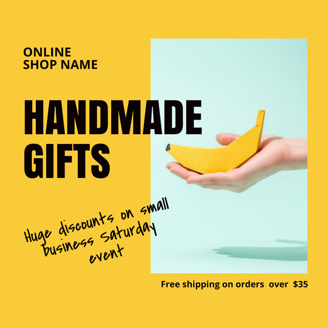 Designvorlage Handmade Gifts Ad für Instagram