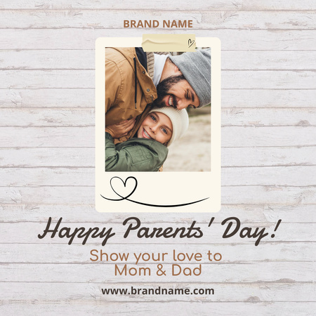 Plantilla de diseño de Feliz día de los padres de parte de nuestra marca Instagram 