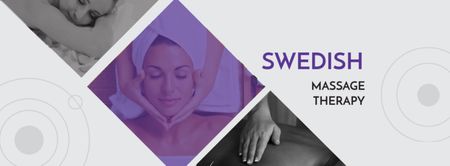 Swedish Massage and Cosmetic Therapy Facebook cover Design Template
