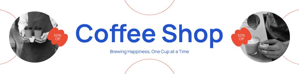 Big Discounts For Coffee Drinks In Coffee Shop Twitterデザインテンプレート
