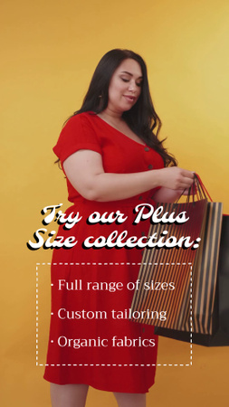 Plus-Size Fashion Collection Promotion TikTok Video Design Template