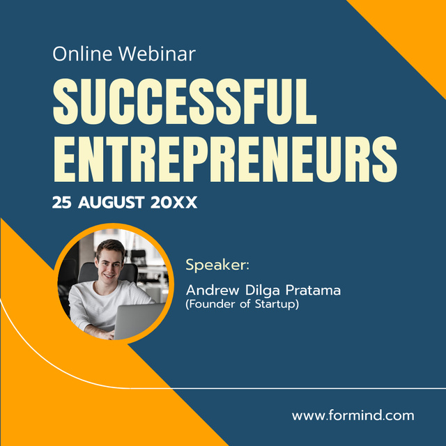 Template di design Online Webinar with Successful Young Businessman Instagram