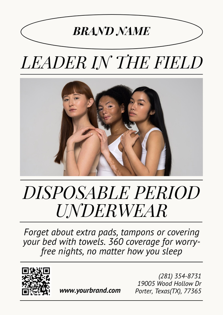 Offer of Female Underwear Poster Tasarım Şablonu