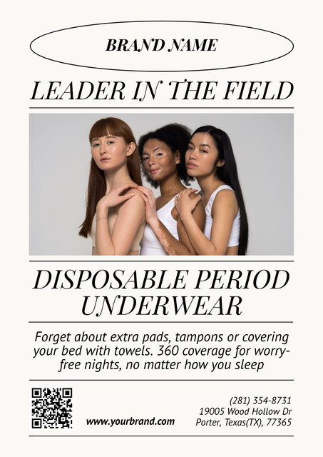 Offer of Female Underwear Poster Šablona návrhu