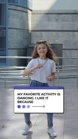 Ontwerpsjabloon van Instagram Video Story van Dancing as Distraction Activity from Stress