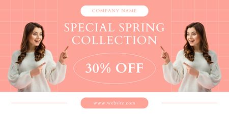 Special Collection Spring Sale Announcement Twitter Design Template