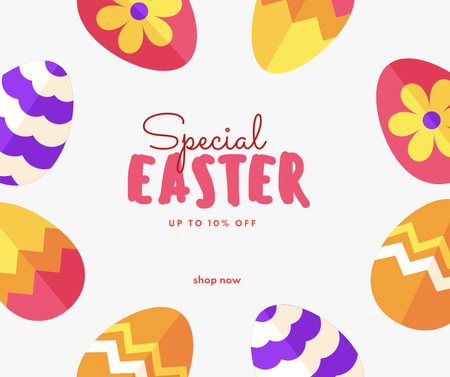 Special Discount on Easter Holiday Facebook Design Template