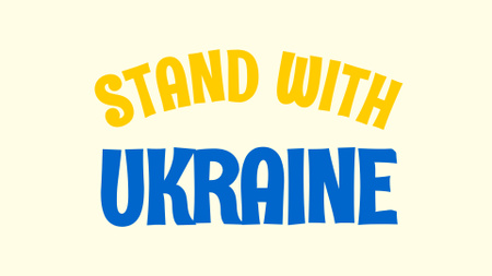 Stand with Ukraine Zoom Background Tasarım Şablonu