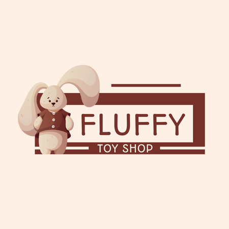 Sale of Fluffy Children's Toys Animated Logo Design Template