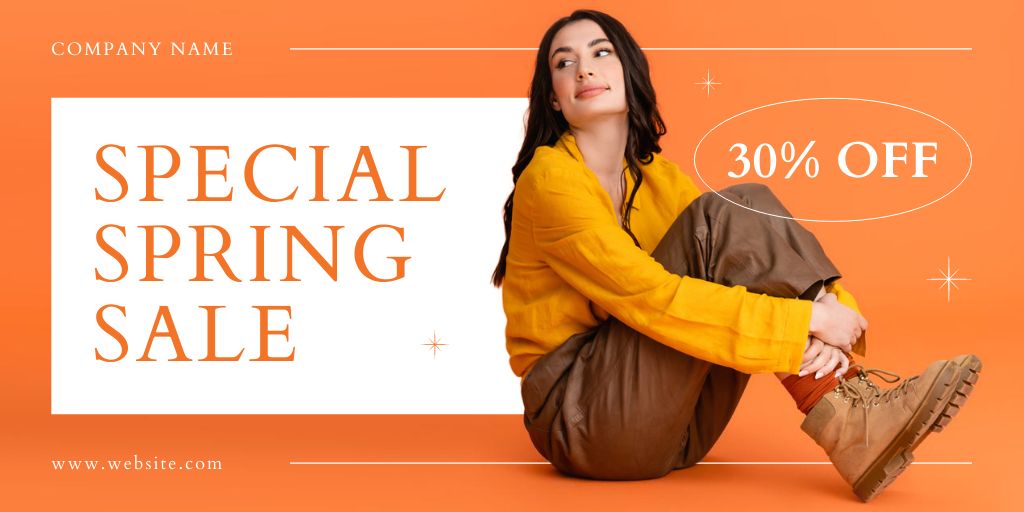 Ontwerpsjabloon van Twitter van Special Spring Sale for Women
