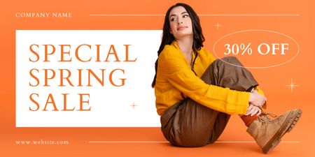 Special Spring Sale for Women Twitter Design Template