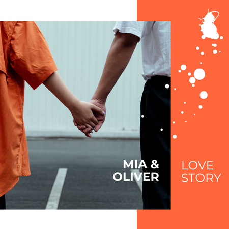 Young Couple love story in city Photo Book Design Template