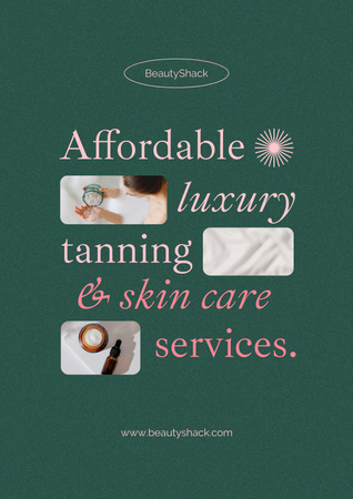 Designvorlage Tanning Salon Services Offer für Poster