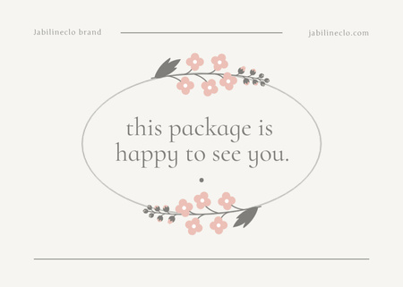 Designvorlage This Package is Happy to See you für Postcard 5x7in