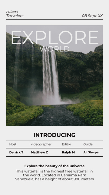 Traveling around the World Instagram Story Design Template