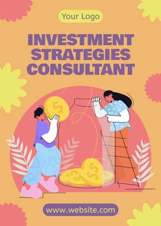 Szablon projektu Usługi Konsultanta ds. Strategii Inwestycyjnych Flayer