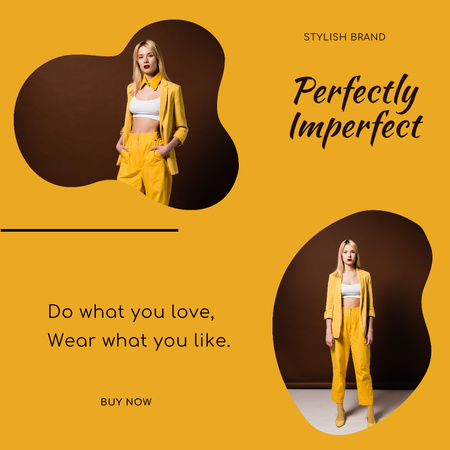 Oblečení současné módy Glam pro ženy Instagram Šablona návrhu