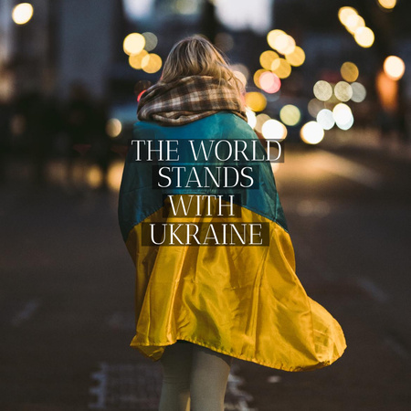 World Stands with Ukraine Social media Design Template