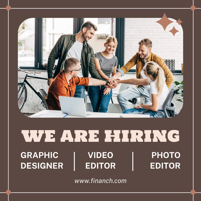 Modèle de visuel Career Opportunities Offer with Young Coworkers - Instagram