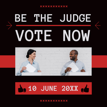 Be Voting Judge Instagram Design Template