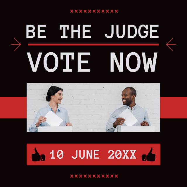Plantilla de diseño de Be Voting Judge Instagram 