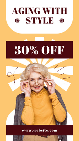 Fashionable Outfits With Discount For Elderly Instagram Story Design Template