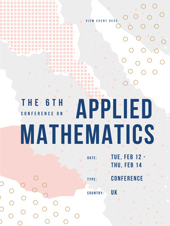 Designvorlage Math Event Announcement für Poster US