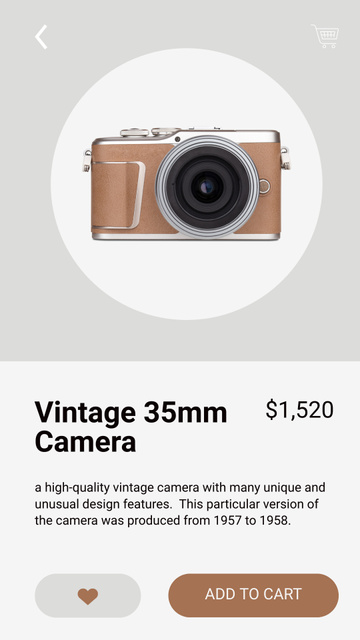 Vintage Camera for Sale Instagram Storyデザインテンプレート