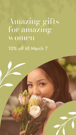 Presents For Women’s Day Sale Offer Instagram Video Story Design Template