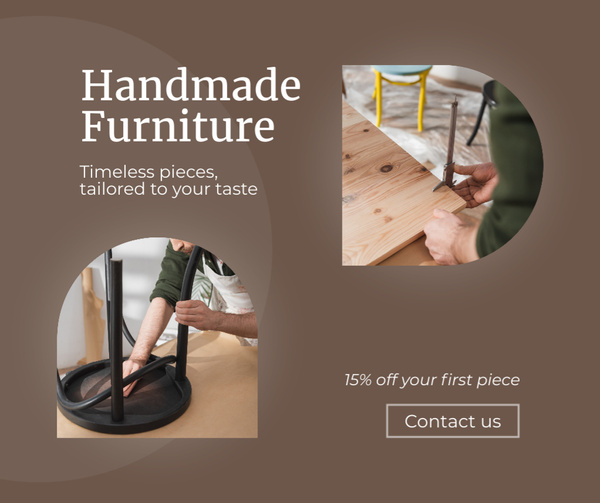 Discount on First Order of Handmade Furniture in Workshop