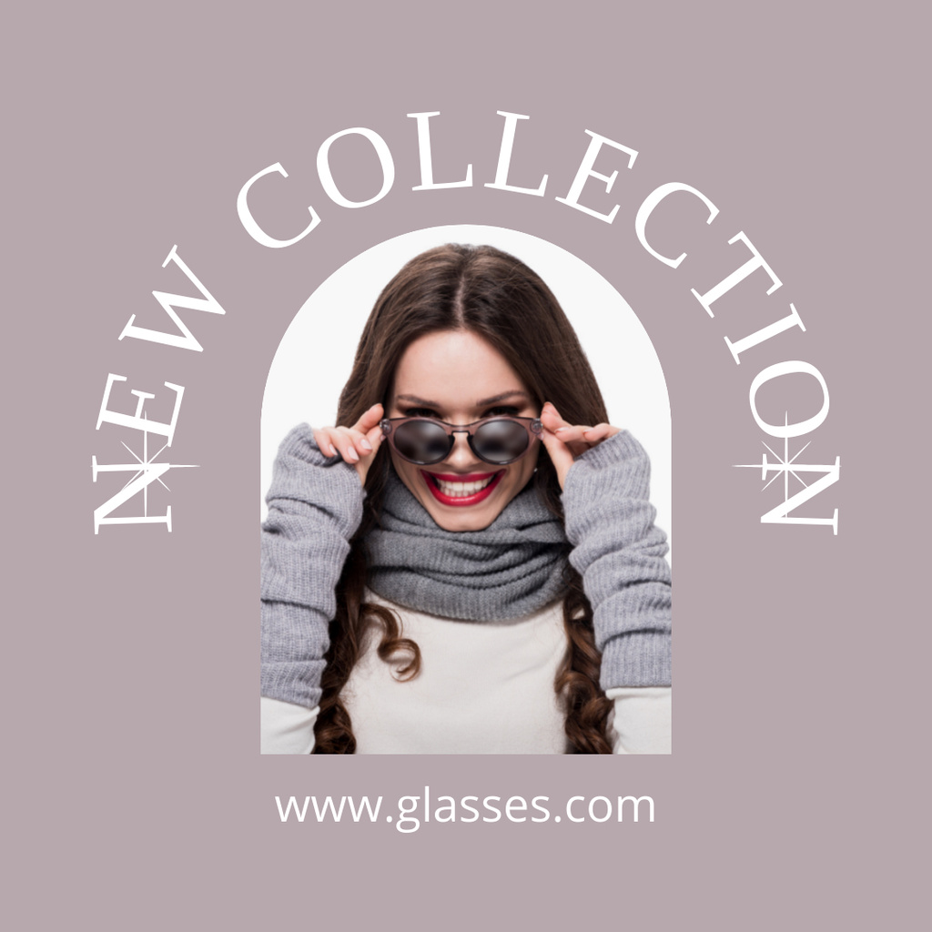 Fashionable New Collection Sunglasses Instagram – шаблон для дизайну
