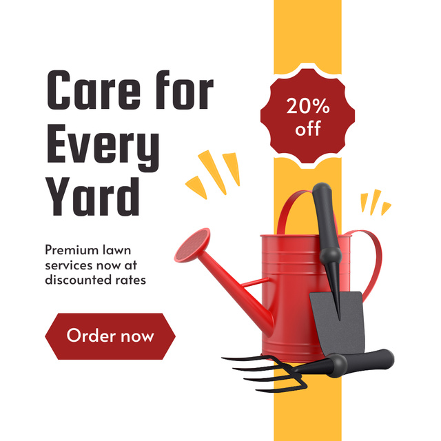 Szablon projektu Reliable Yard Care Solutions With Discount Instagram AD