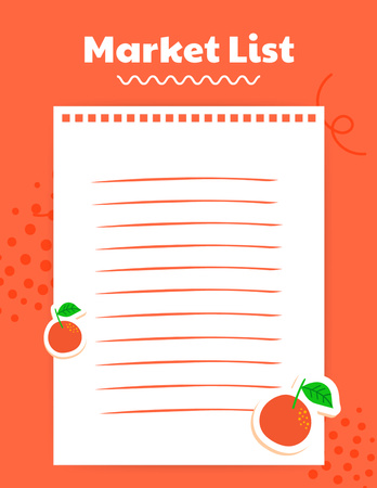 Grocery List to Buy Notepad 8.5x11in Design Template
