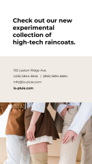 Fashionable Raincoats store ad