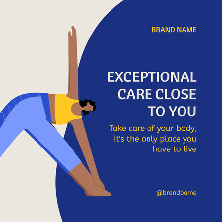 Take Care of Your Body Quote Instagram Design Template