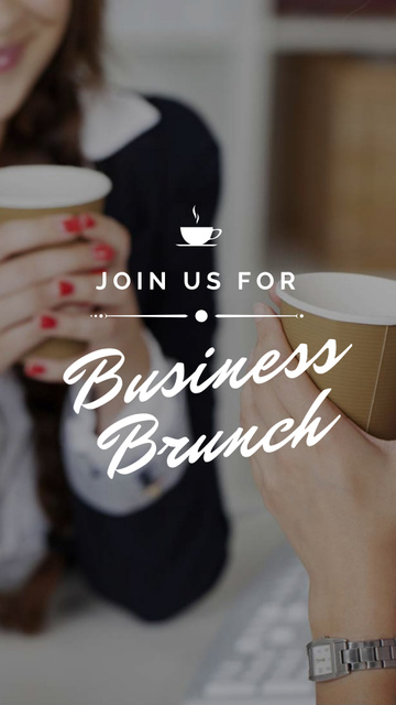 Szablon projektu Business Women holding Coffee cups Instagram Story