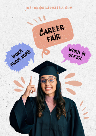 Graduate Career Fair Announcement Poster tervezősablon
