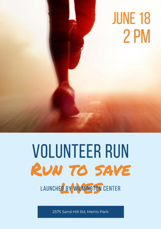 Running Charity Event In Summer Flyer A4 Design Template
