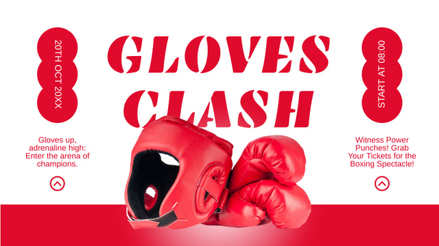 Sale of Protective Gloves for Martial Arts Training FB event cover Design Template