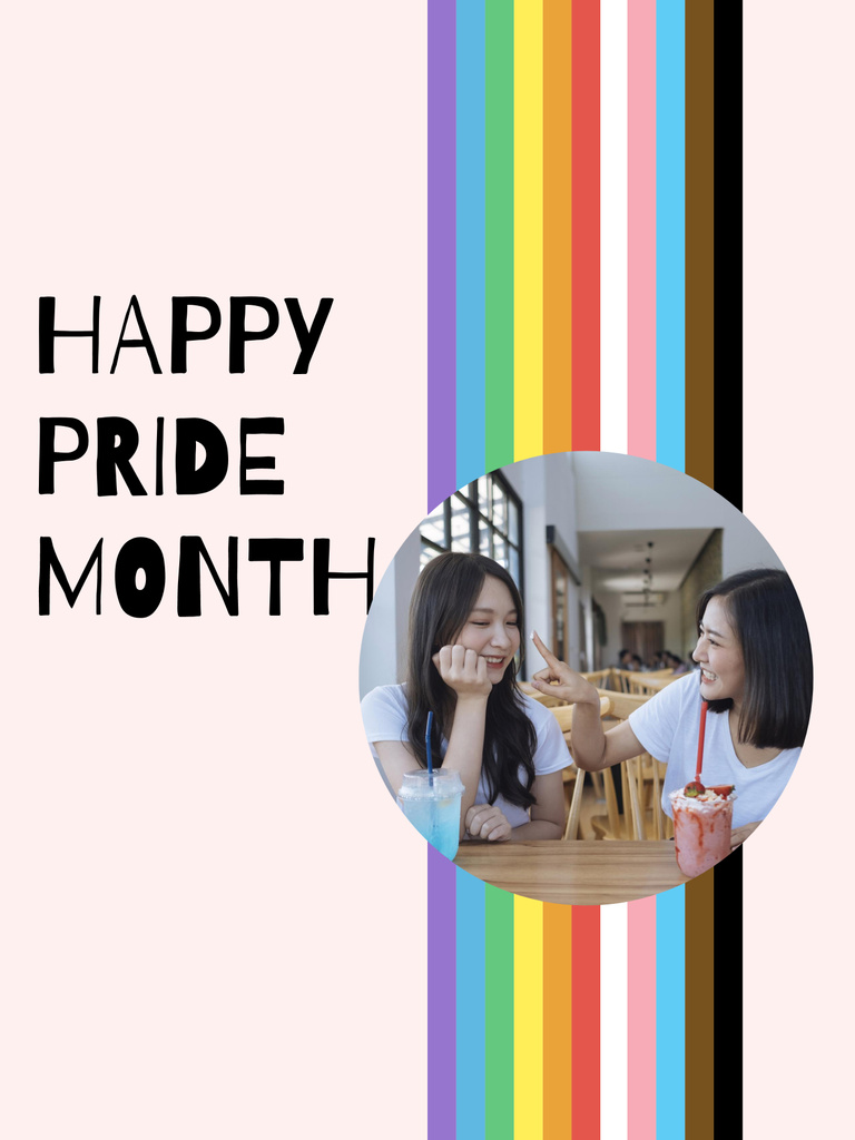 LGBT Equality Awareness with Asian Women Poster 36x48inデザインテンプレート