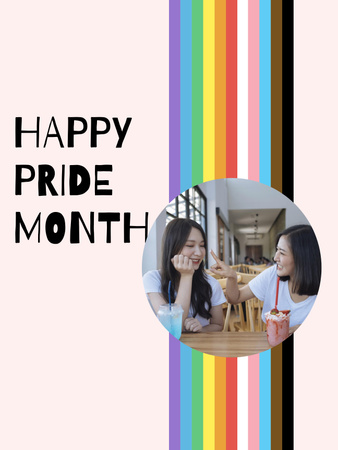 LGBT Equality Awareness with Asian Women Poster 36x48in Design Template