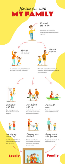 List infographics about having fun with Family Infographic – шаблон для дизайну