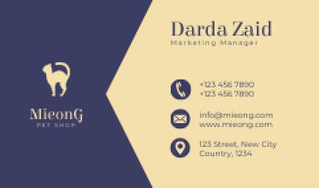Marketing Manager Contacts Information Business card Πρότυπο σχεδίασης