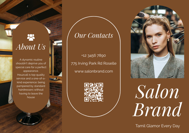 Luxury Beauty Salon Ad Brochure – шаблон для дизайну