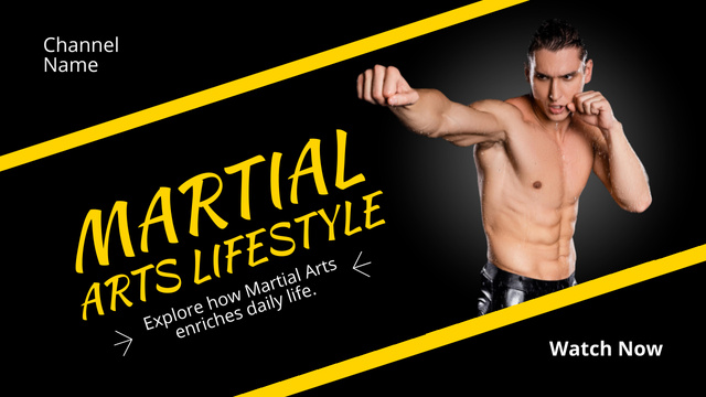Blog about Martial Arts Lifestyle Youtube Thumbnail Šablona návrhu