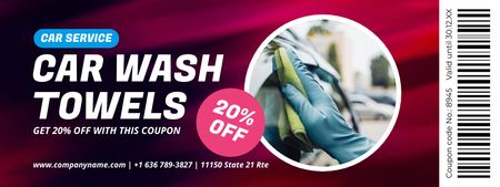Offer of Car Wash Towels Coupon Design Template